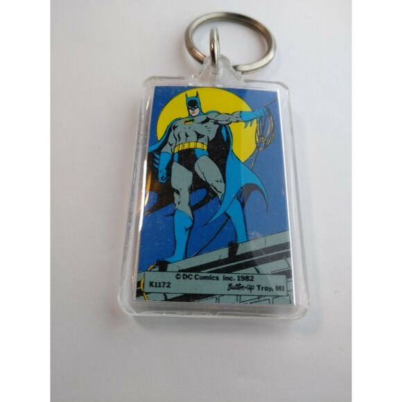 Batman Keychain Lot Of 7 Different Licensed Official DC Comics Superhero's 1980s - Picture 12 of 12